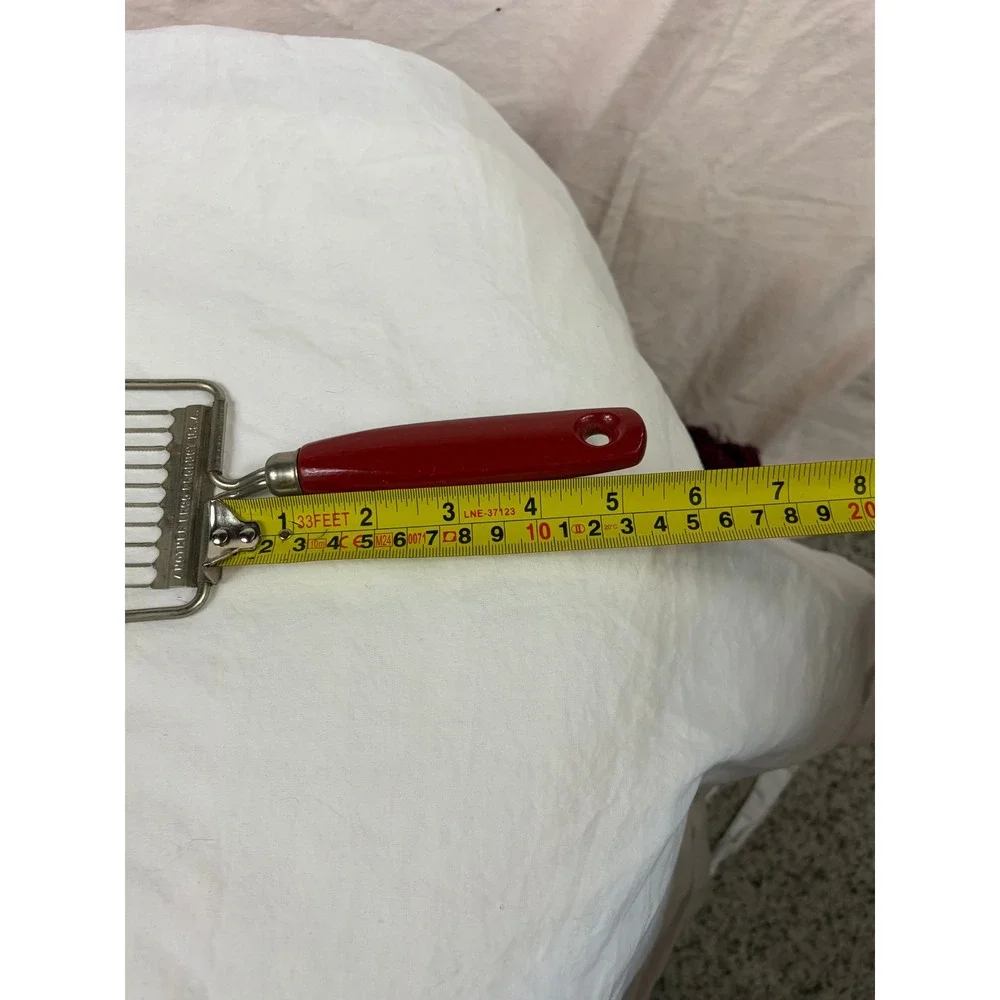 Vintage Ekco Miracle Tomato Slicer Red Handle T-6321P Kitchen Tool with Box